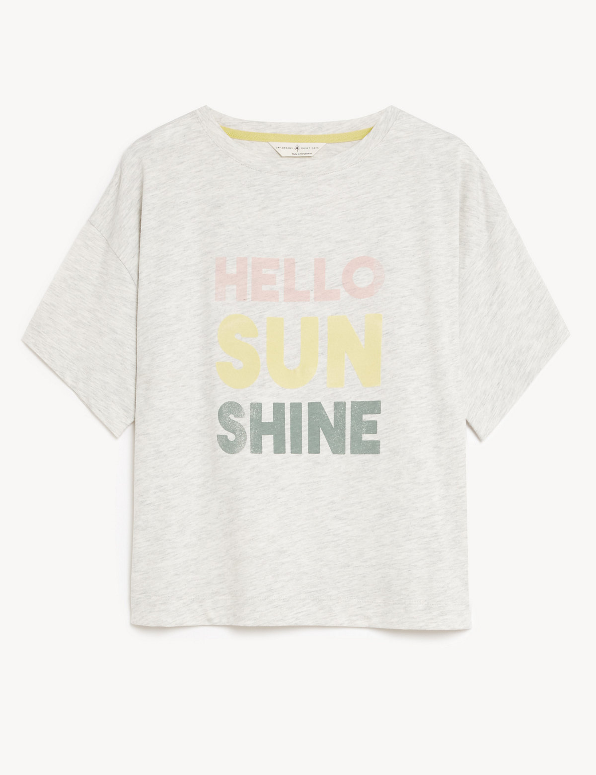 Cotton Rich Sunshine Slogan Pyjama Top