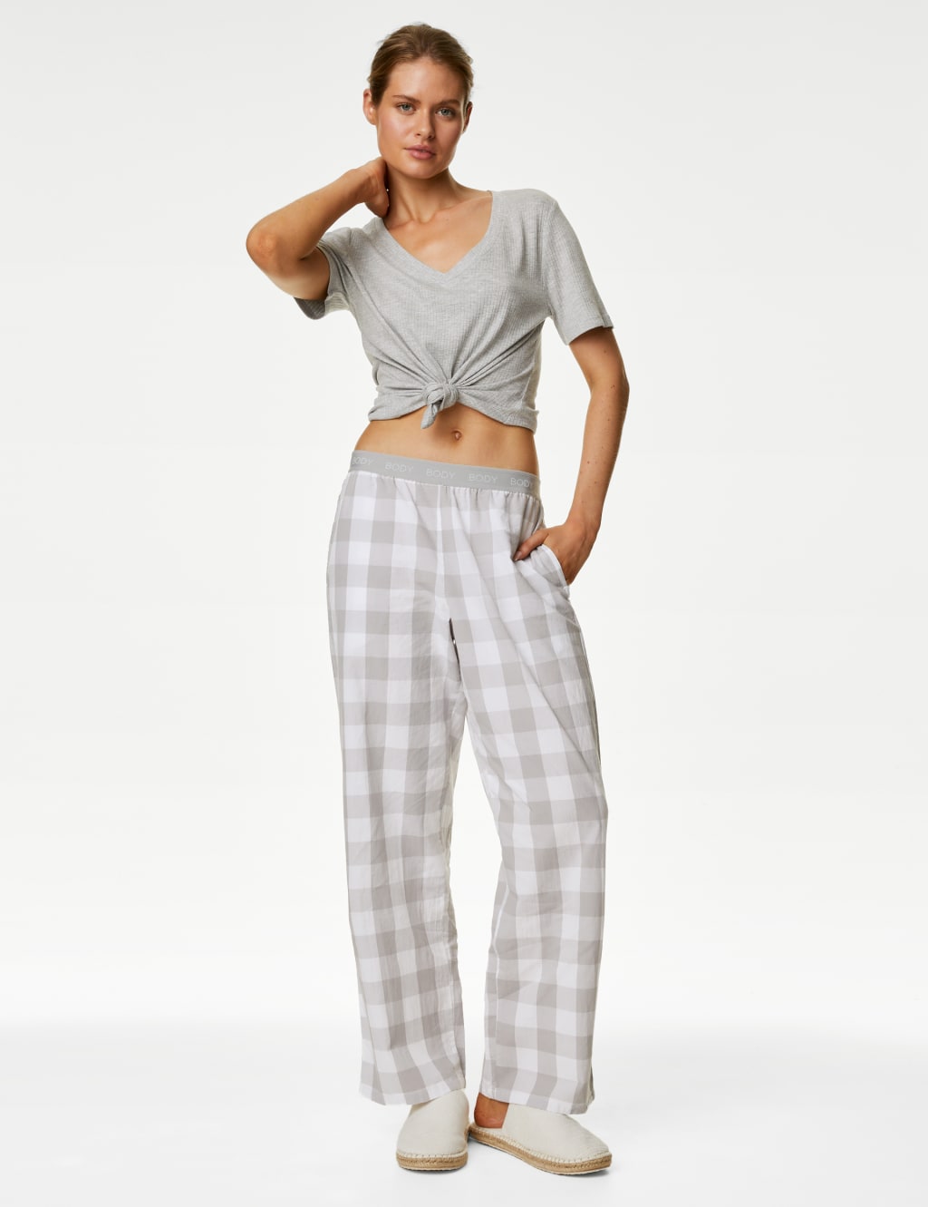 Ribbed Cotton Modal Pyjama Top image 4