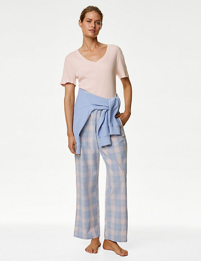 Ribbed Cotton Modal Pyjama Top
