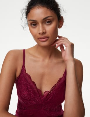 

Womens Body by M&S Body Soft™ Lace Detail Cami Top - Dark Raspberry, Dark Raspberry