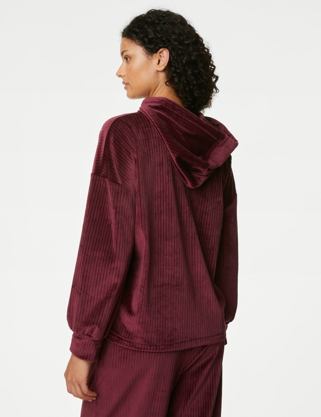 Flexifit™ Ribbed Velour Lounge Hoodie image 5