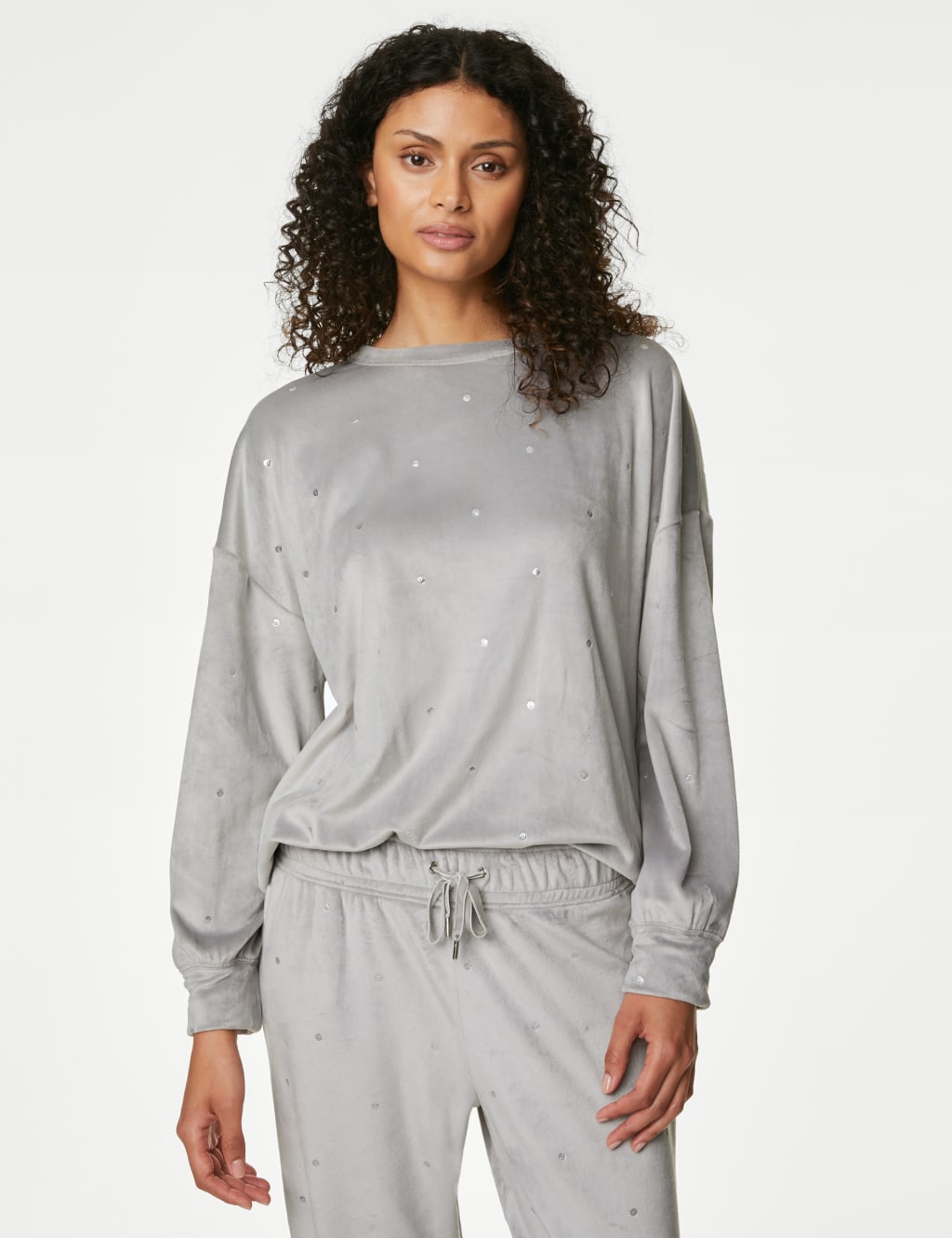 Flexifit™ Velour Foil Spot Lounge Sweatshirt image 3
