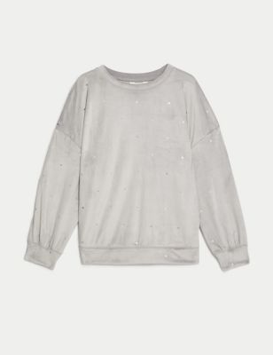 Flexifit™ Velour Foil Spot Lounge Sweatshirt