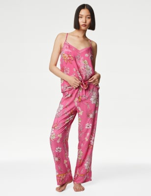 

M&S Collection Top floral estilo camisola con adorno de encajeWomens - Pink Mix, Pink Mix