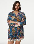 Pyjamashirt met bloemmotief