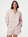 Schlafanzugoberteil aus reiner Baumwolle mit Cool Comfort™ und Blumenmuster