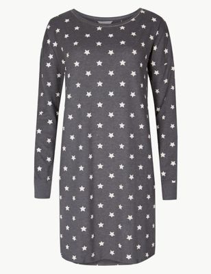 Cotton Rich Star Print Nightdress | M&S Collection | M&S