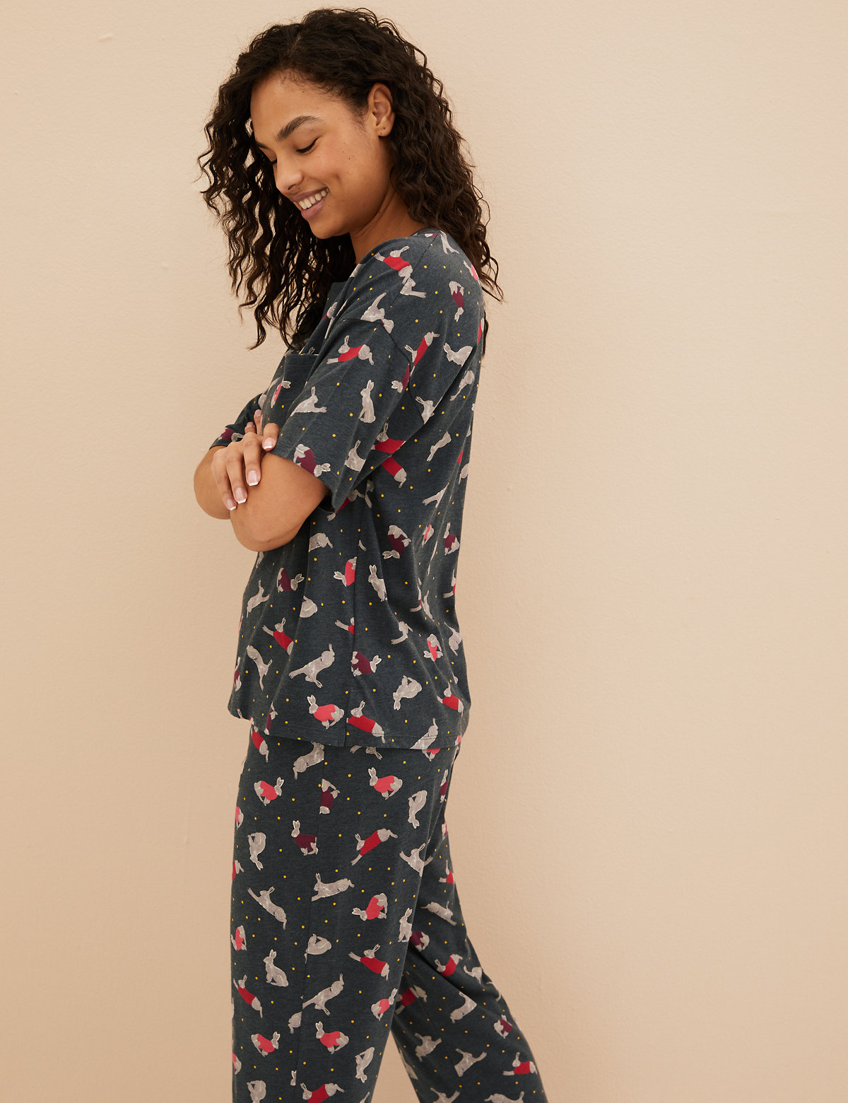 Cotton Mix Printed Relaxed Fit Pyjama Set
