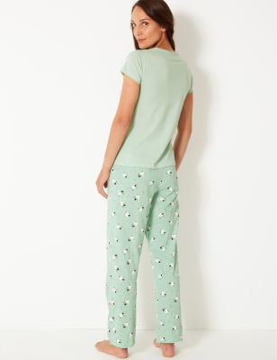 Short sleeve best sale long leg pyjamas