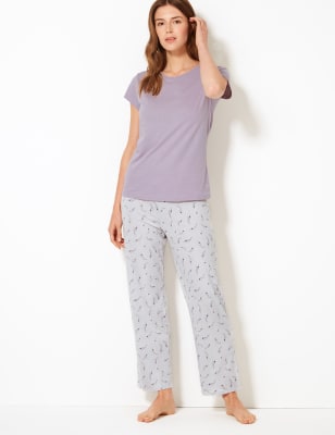 Marks and spencer women's cotton online pyjamas