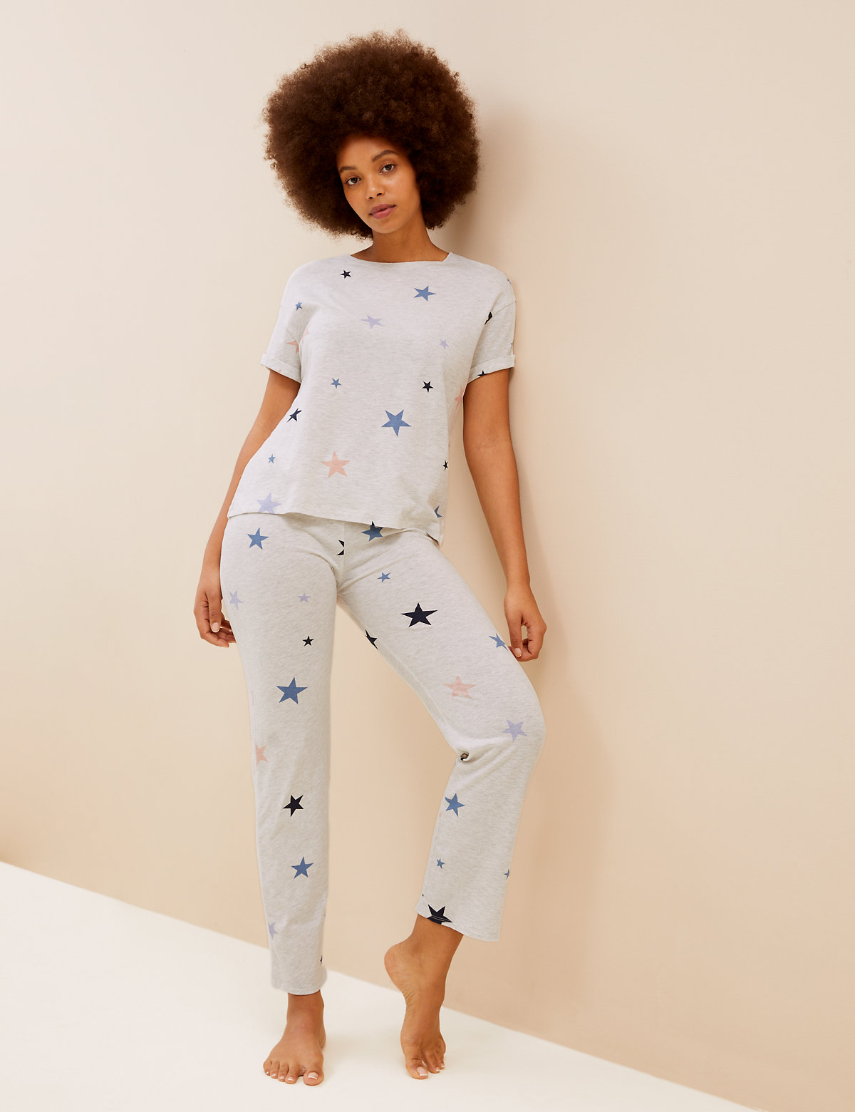 Cotton Rich Star Print Pyjama Set