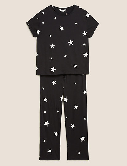 Pure Cotton Star Print Pyjama Set