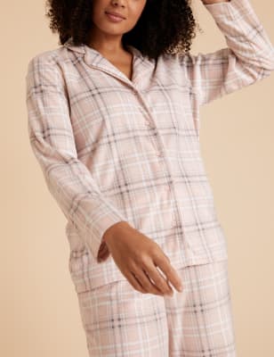 Pink discount check pyjamas