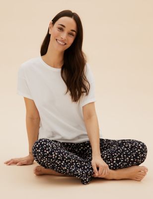  Ensemble pyjama 100 % coton à imprimé fleuri - Navy Mix