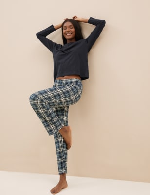 Pure Cotton Checked Pyjama Set