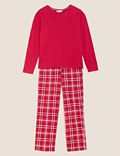 Pure Cotton Checked Print Pyjama Set