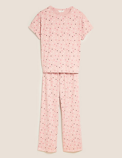 Pure Cotton Spot Print Pyjama Set