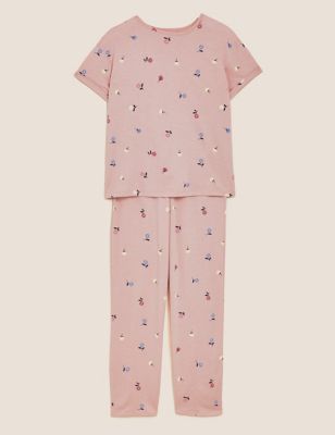 Cotton Rich Floral Print Pyjama Set | M&S Collection | M&S