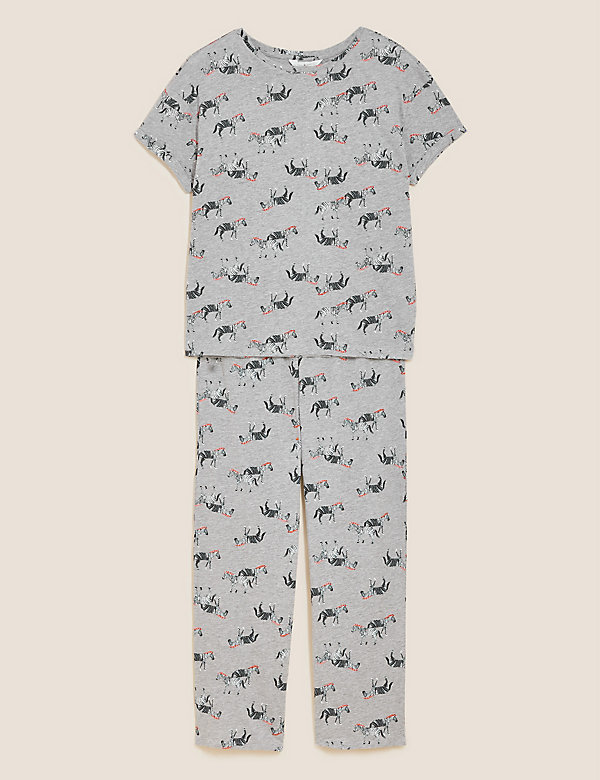 Cotton Rich Zebra Print Pyjama Set - MY