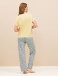 Cotton Rich Daisy Print Pyjama Set