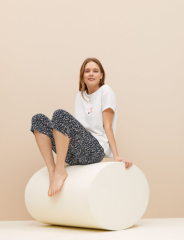 Pure Cotton Cropped Pyjama Set - NL