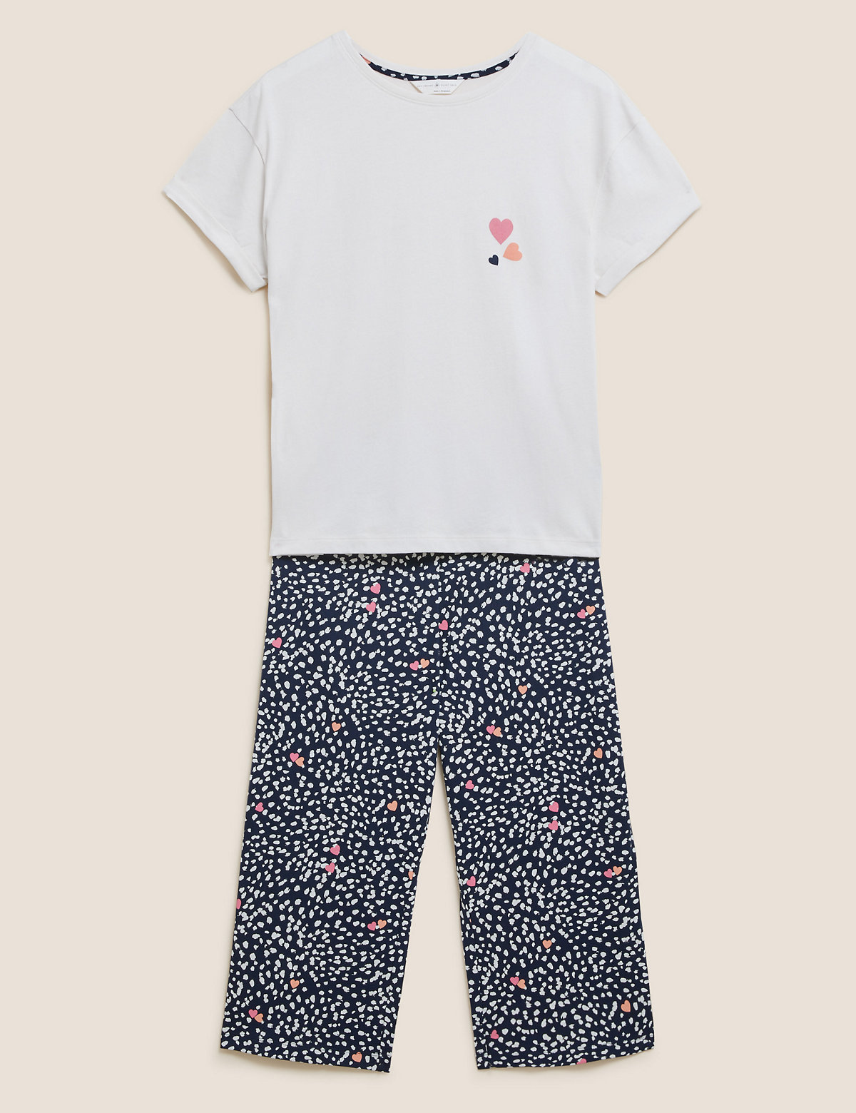 Pure Cotton Cropped Pyjama Set