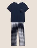 Pure Cotton Striped Pyjama Set