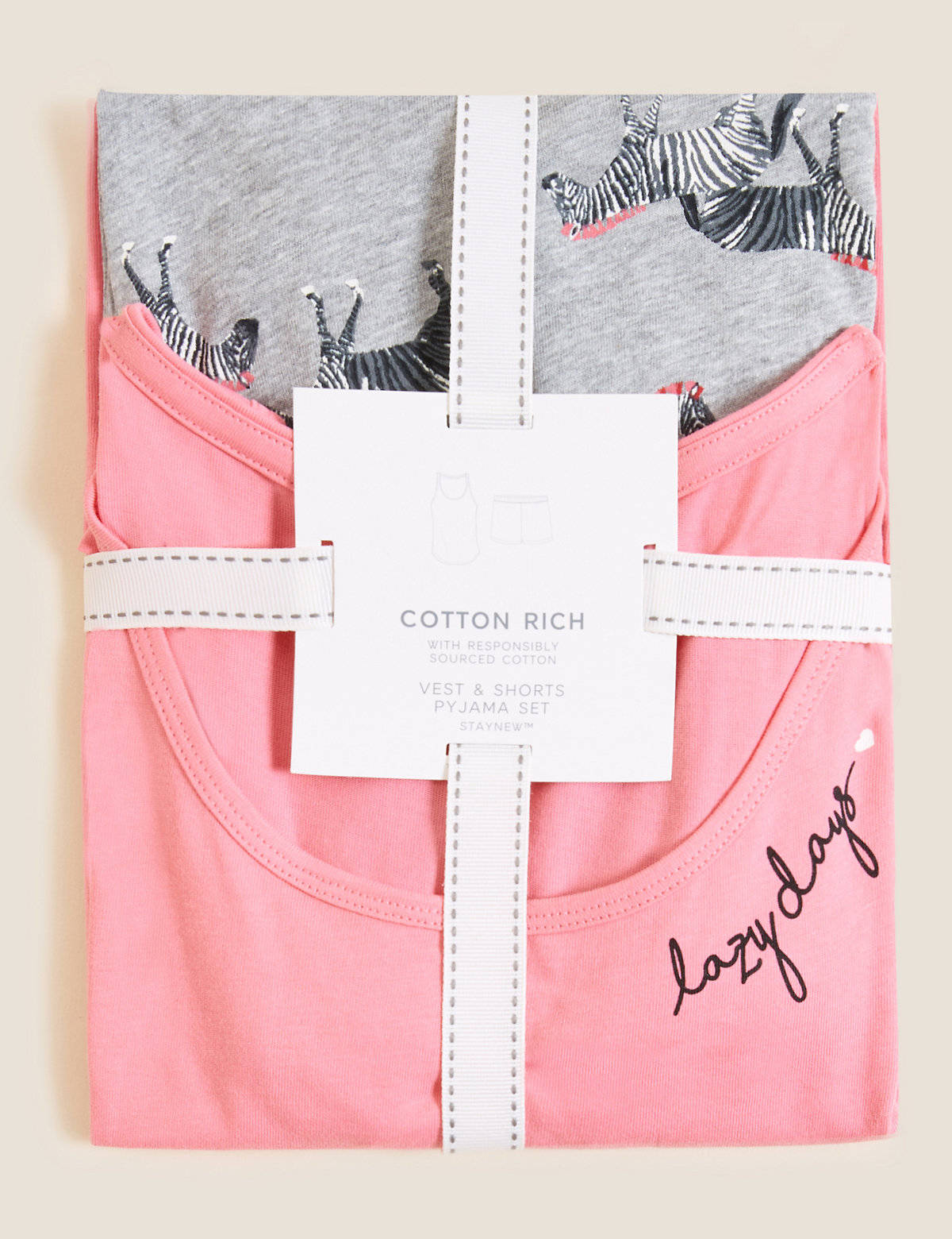 Cotton Rich Zebra Shortie Pyjama Set