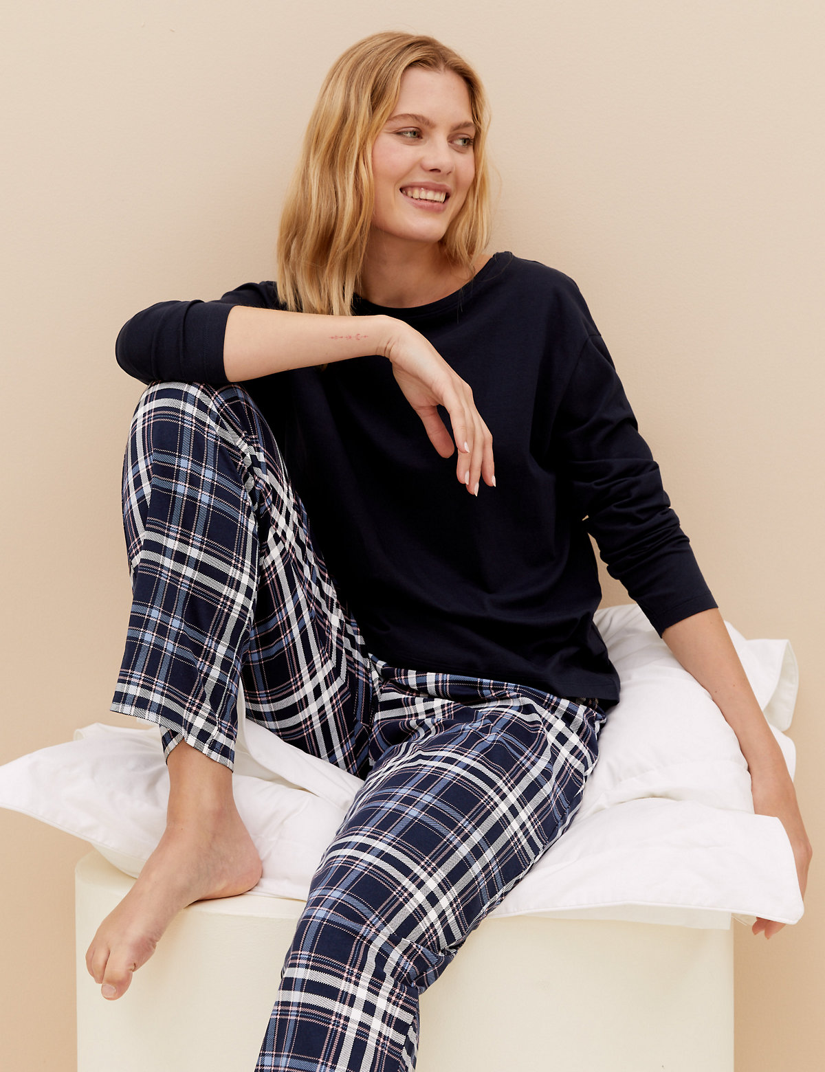 Pure Cotton Check Pyjama Set