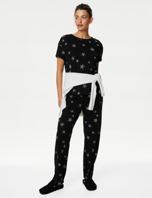 Pure Cotton Star Print Pyjama Set