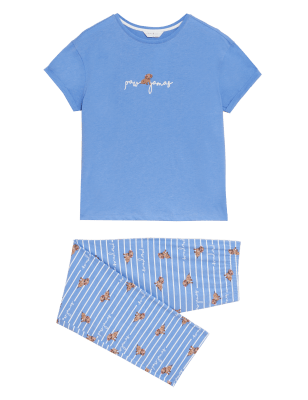 

M&S Collection Pijama de algodón con estampado de perroWomens - Blue Mix, Blue Mix