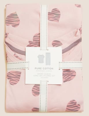 

M&S Collection Pijama 100% algodón con estampado de corazonesWomens - Pink Mix, Pink Mix