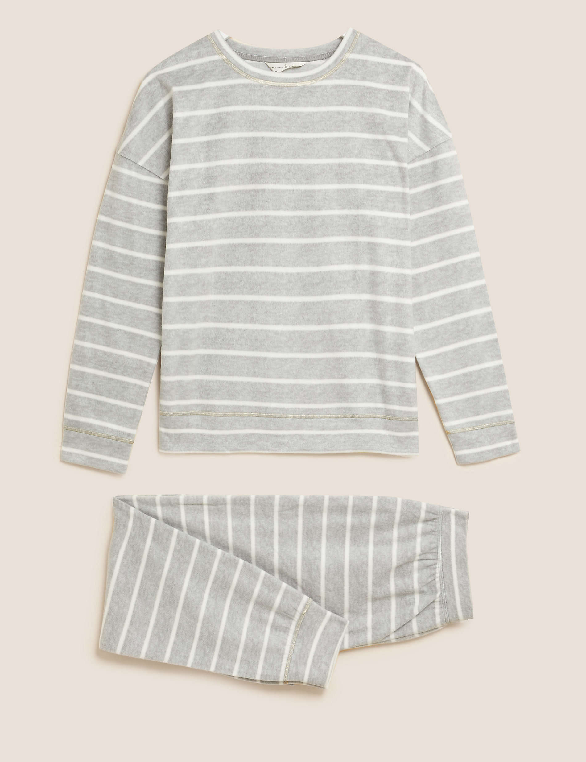 Fleece Striped Pyjama Set