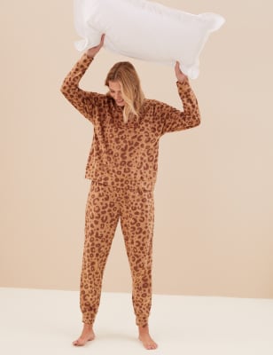 Fleece Animal Print Pyjama Set