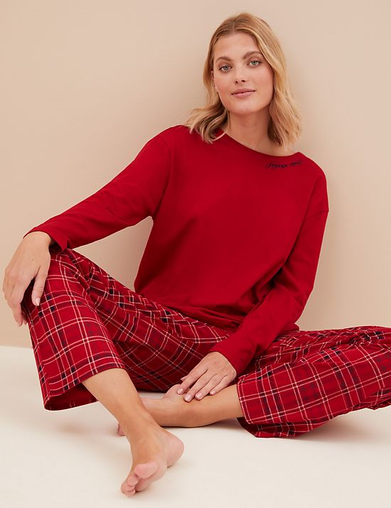 Pijama 100% algodón de cuadros