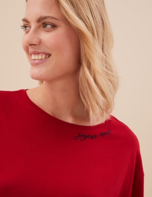 

Womens M&S Collection Pure Cotton Checked Pyjama Set - Red Mix, Red Mix