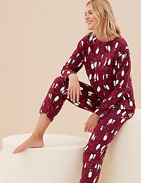 Marks & Spencer Women Clothing Loungewear Pajamas Pure Cotton Striped Pyjama Set 