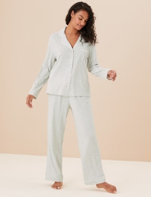 

Womens M&S Collection Cotton Modal Cool Comfort™ Rever Pyjama Set - Grey, Grey