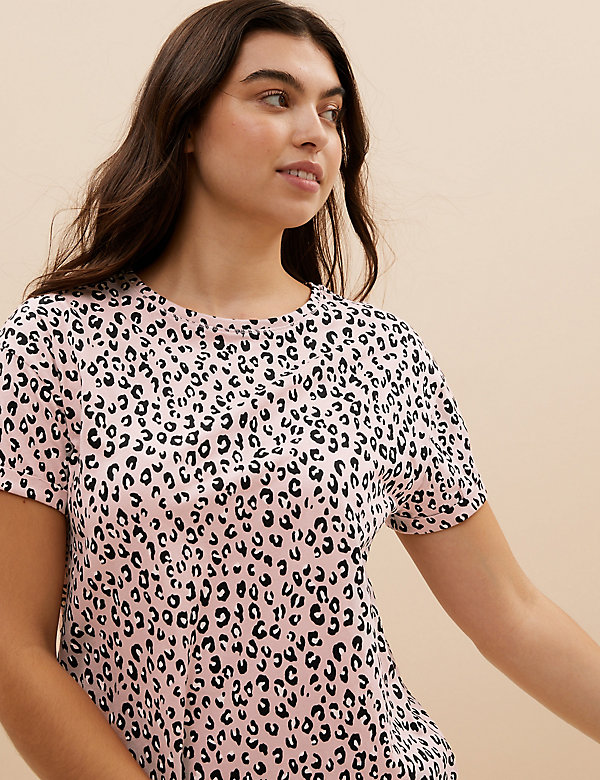 Pure Cotton Leopard Print Pyjama Set - LK