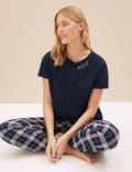 Pure Cotton Checked Pyjama Set