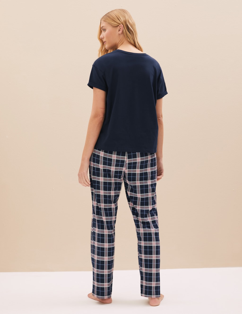 Pure Cotton Checked Pyjama Set image 5