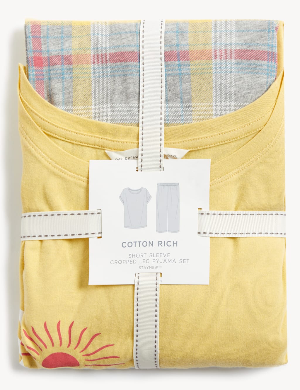 Cotton Rich Sunshine Cropped Pyjama Set image 5
