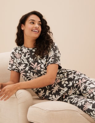 M&s ladies best sale cropped pyjamas