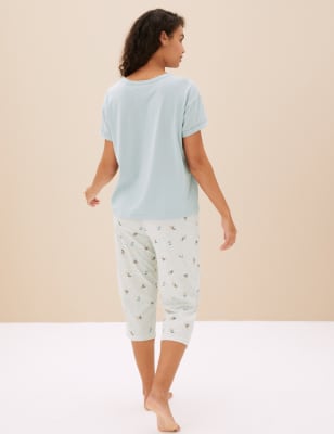 Pijama pesquero de algodón con texto 'Happy' | M&S ES