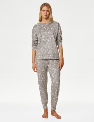 Fleece Star Print Pyjama Set