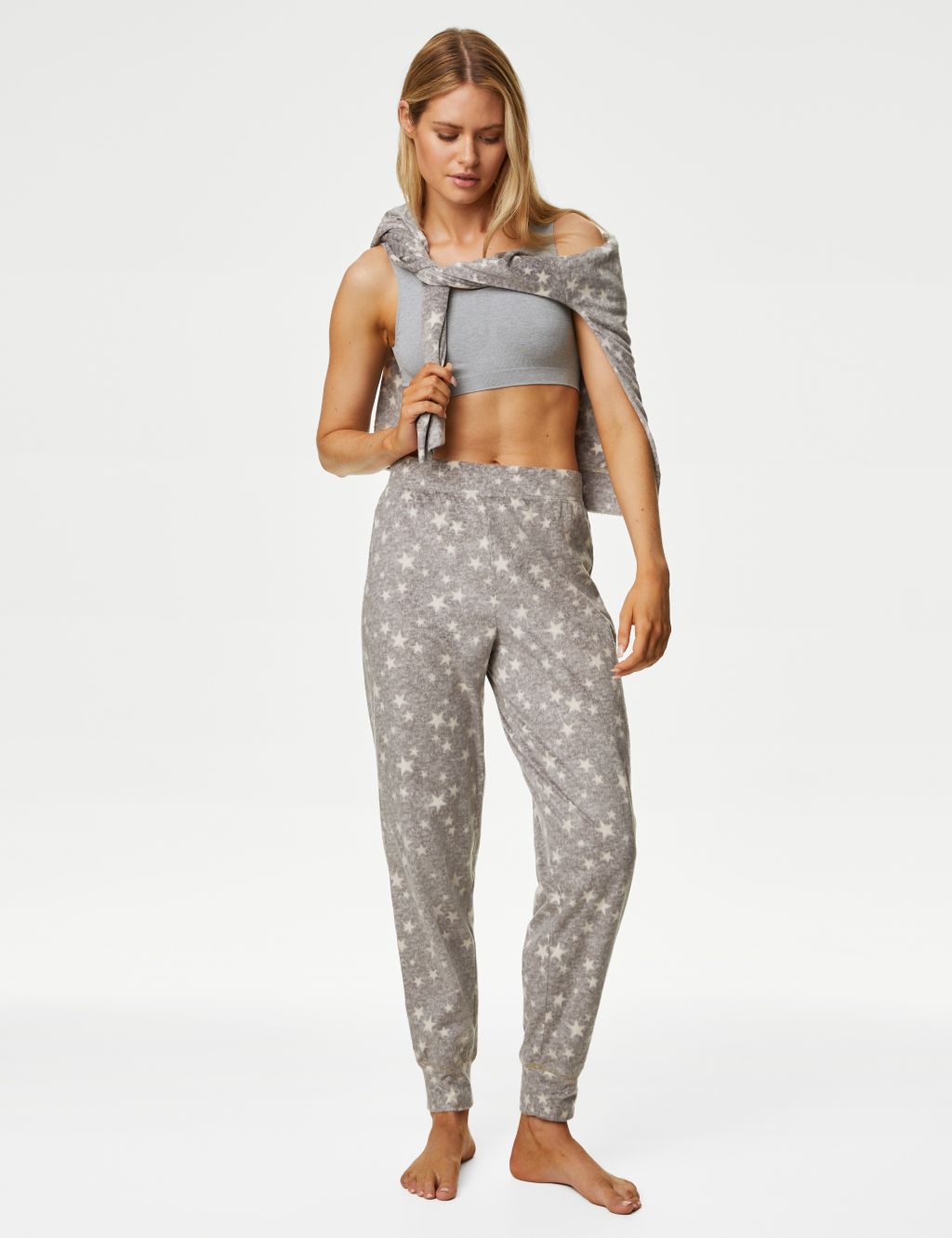 Fleece Star Print Pyjama Set image 3