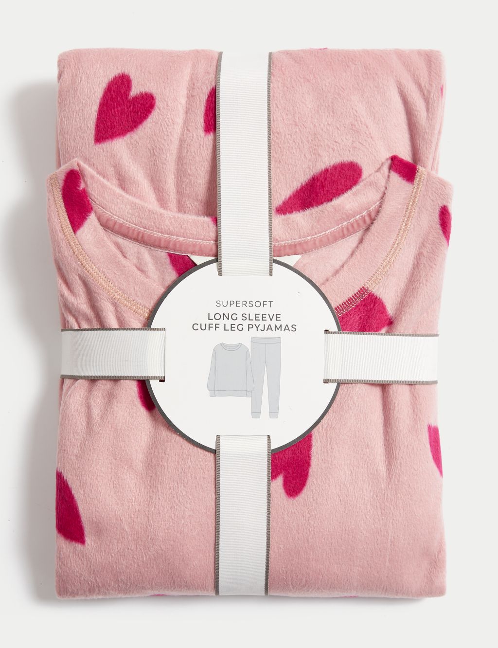 Fleece Heart Print Pyjama Set image 7