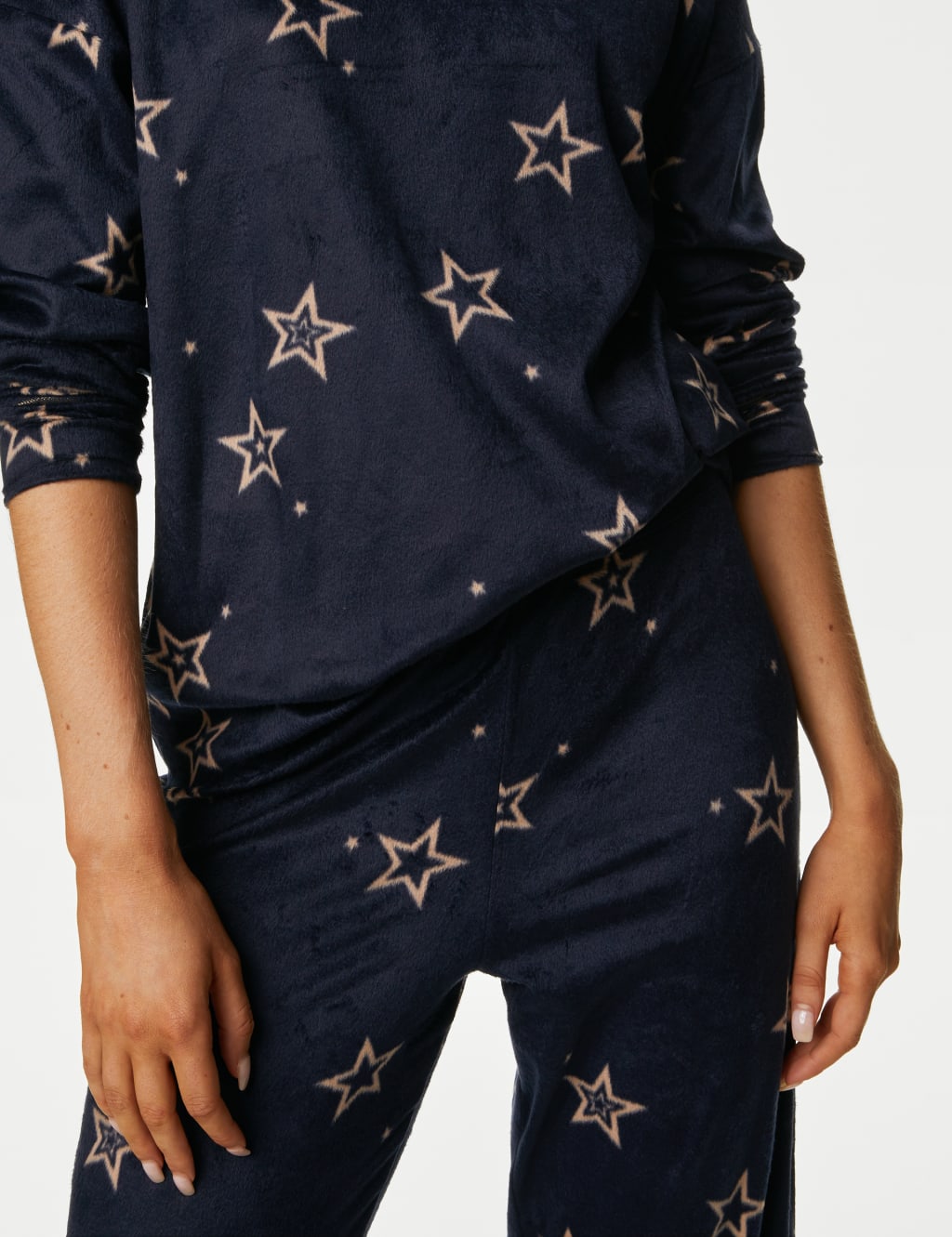 Fleece Star Print Pyjama Set image 3