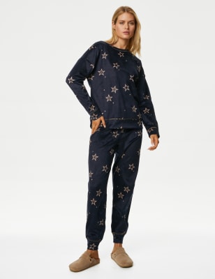 Fleece Star Print Pyjama Set