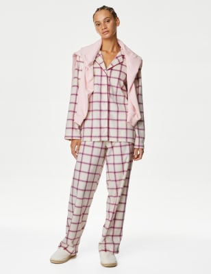 Fleece Checked Pyjama Set - RS